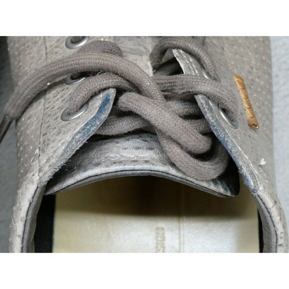 Ecco Soft 7 Mens Size 45 Us 11-11.5 Perforated‎ Leather Sneakers Grey Taupe - Picture 14 of 14